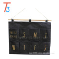 fashion hot sale hanging fabric 100% cotton wall storage organizer for dormitory